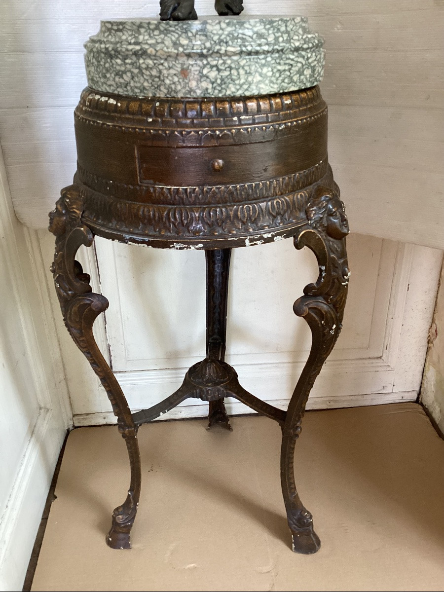 Bronze Faun And Its Pedestal -photo-4