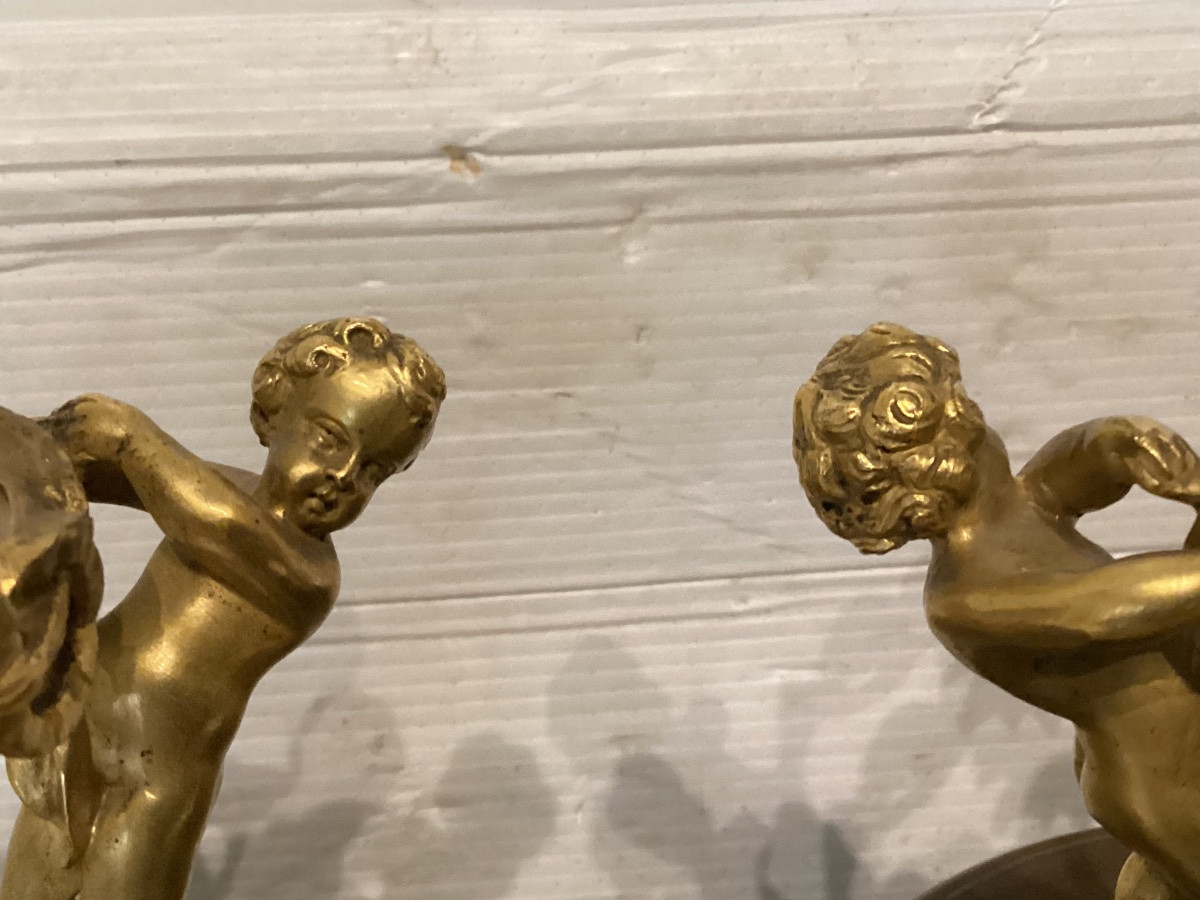 Pair Of Gilt Bronze And Crystal Vases -photo-7