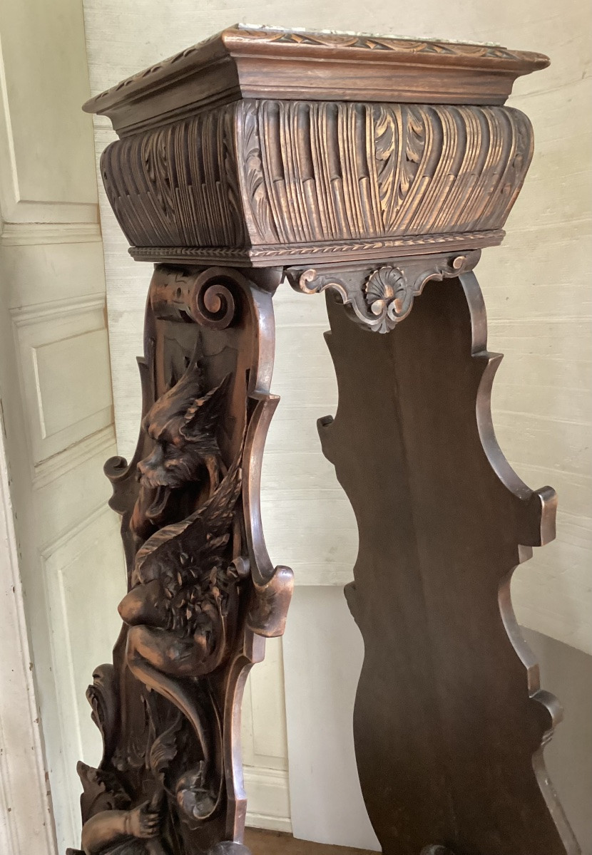 19th Century Carved Stool -photo-7