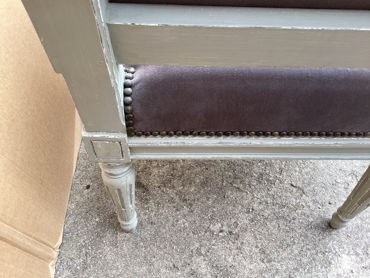 Paire de fauteuils Louis XVI -photo-7