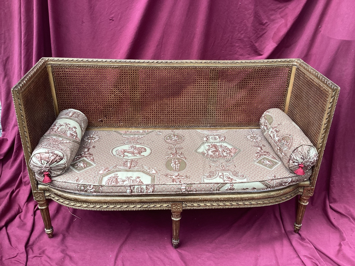 Canapé doré Louis XVI 