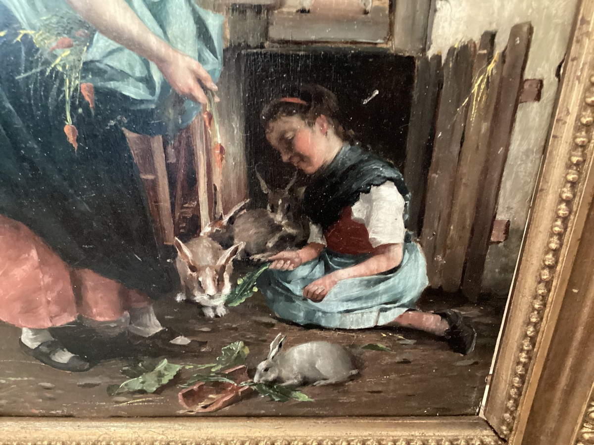 Edmond Louyot huile sur panneau en acajou -photo-1