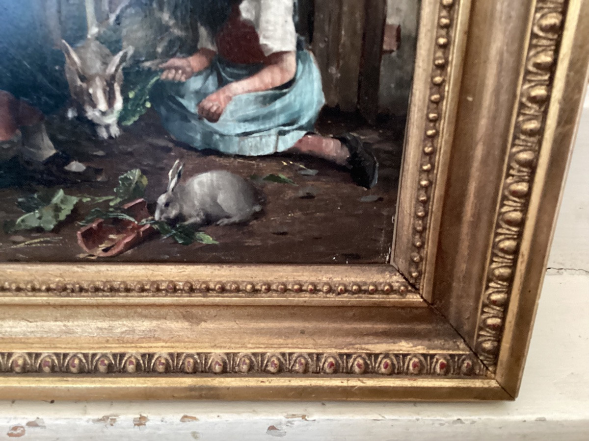 Edmond Louyot huile sur panneau en acajou -photo-2