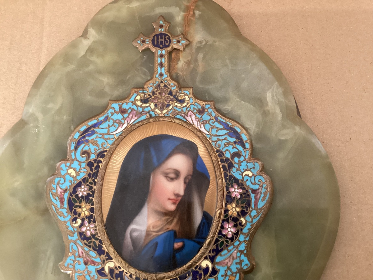 19th Century Quality Holy Water Font-photo-3