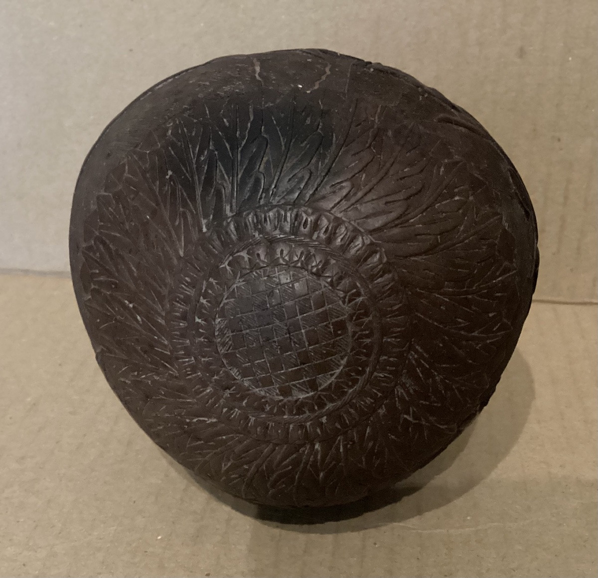 Noix de coco sculptée -photo-4