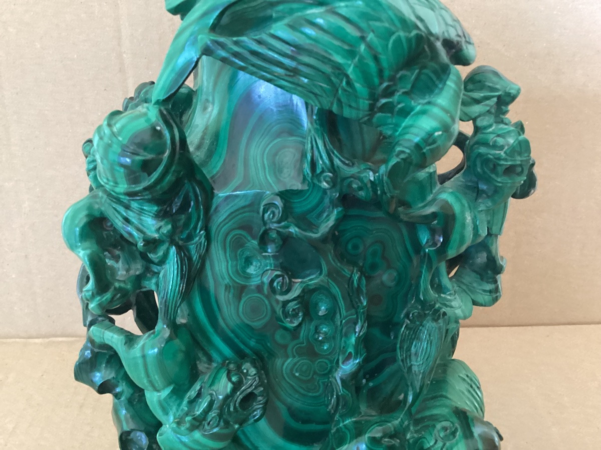 Malachite Covered Vase -photo-3
