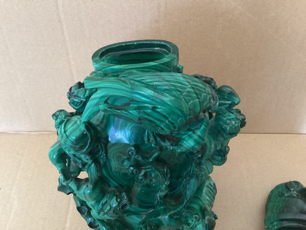Malachite Covered Vase -photo-1