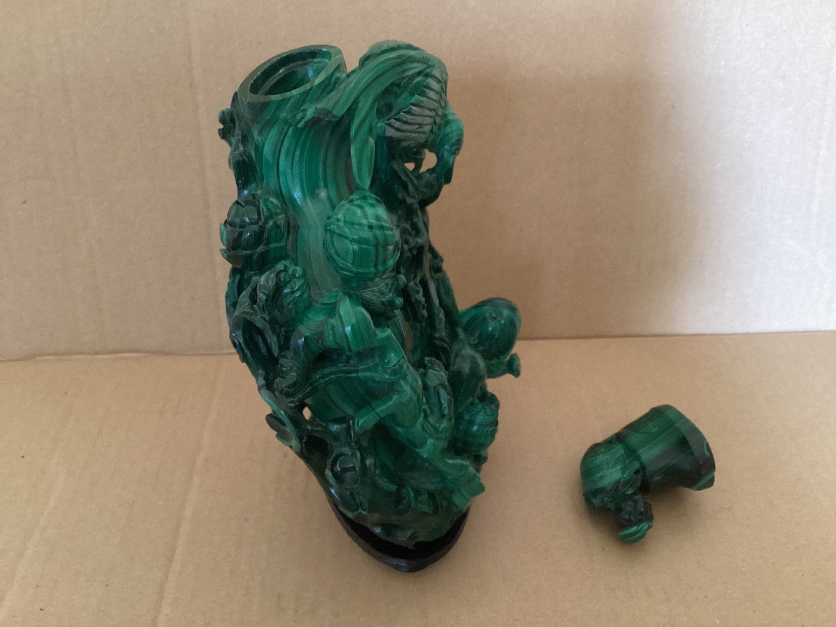 Malachite Covered Vase -photo-2