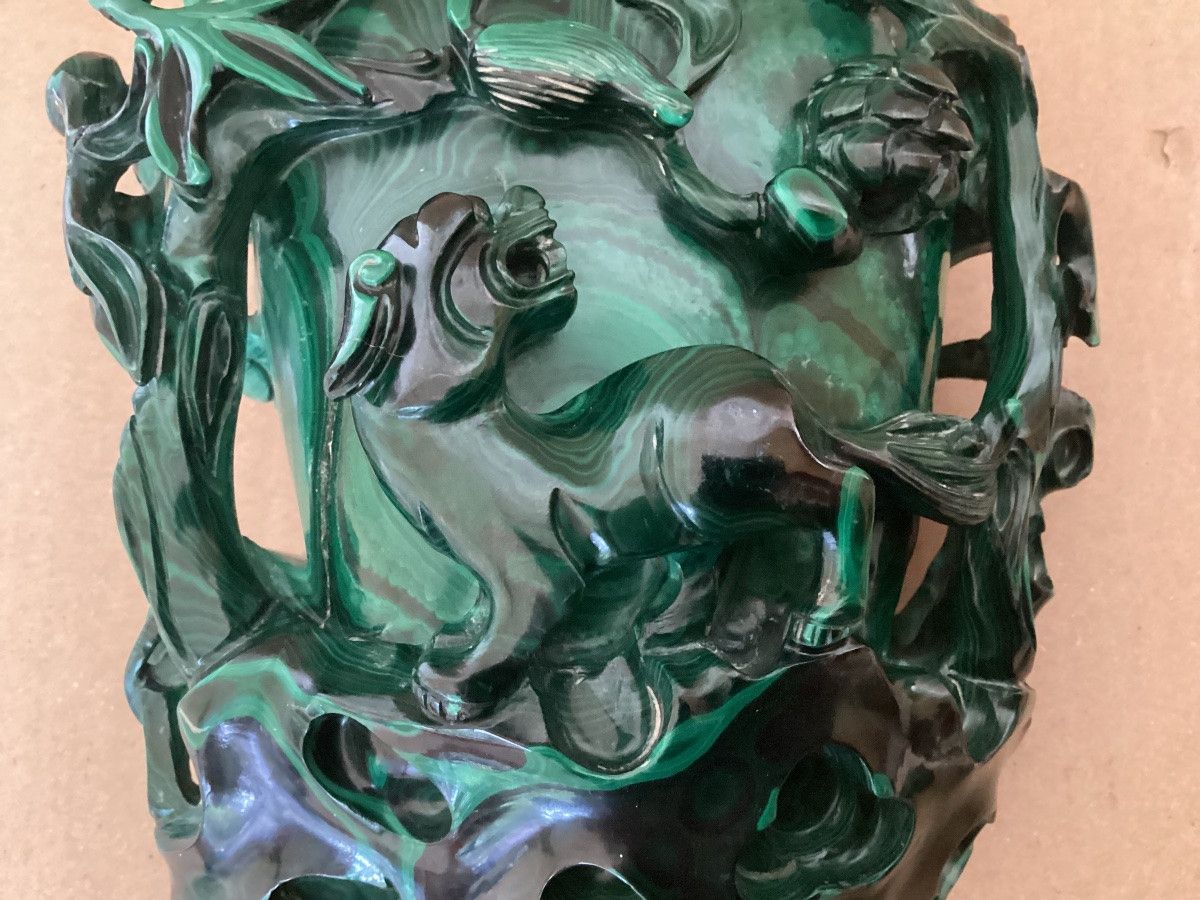 Malachite Covered Vase -photo-8