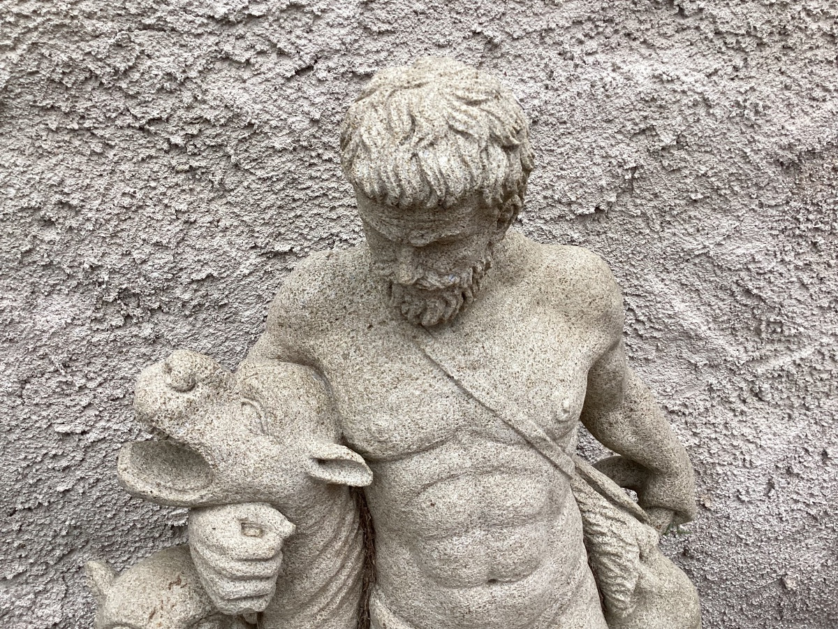 Granite Statue From The Early 20th Century -photo-3
