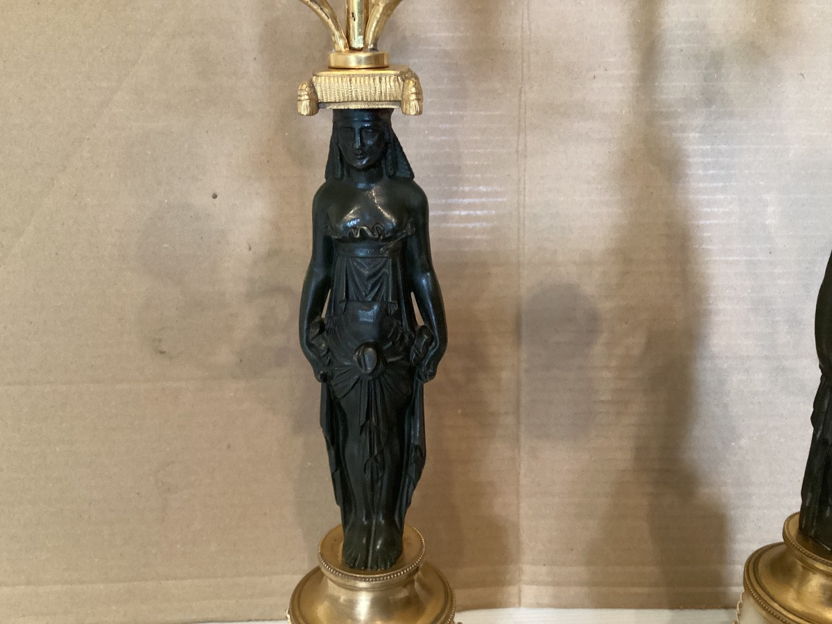Pair Of Empire Candelabras -photo-2