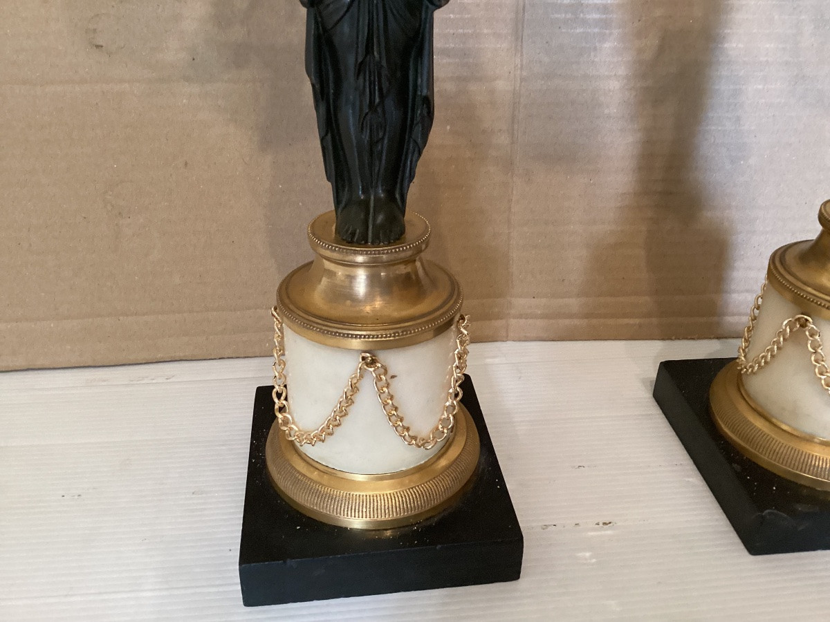 Pair Of Empire Candelabras -photo-1