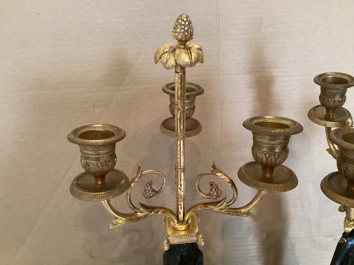 Pair Of Empire Candelabras -photo-2