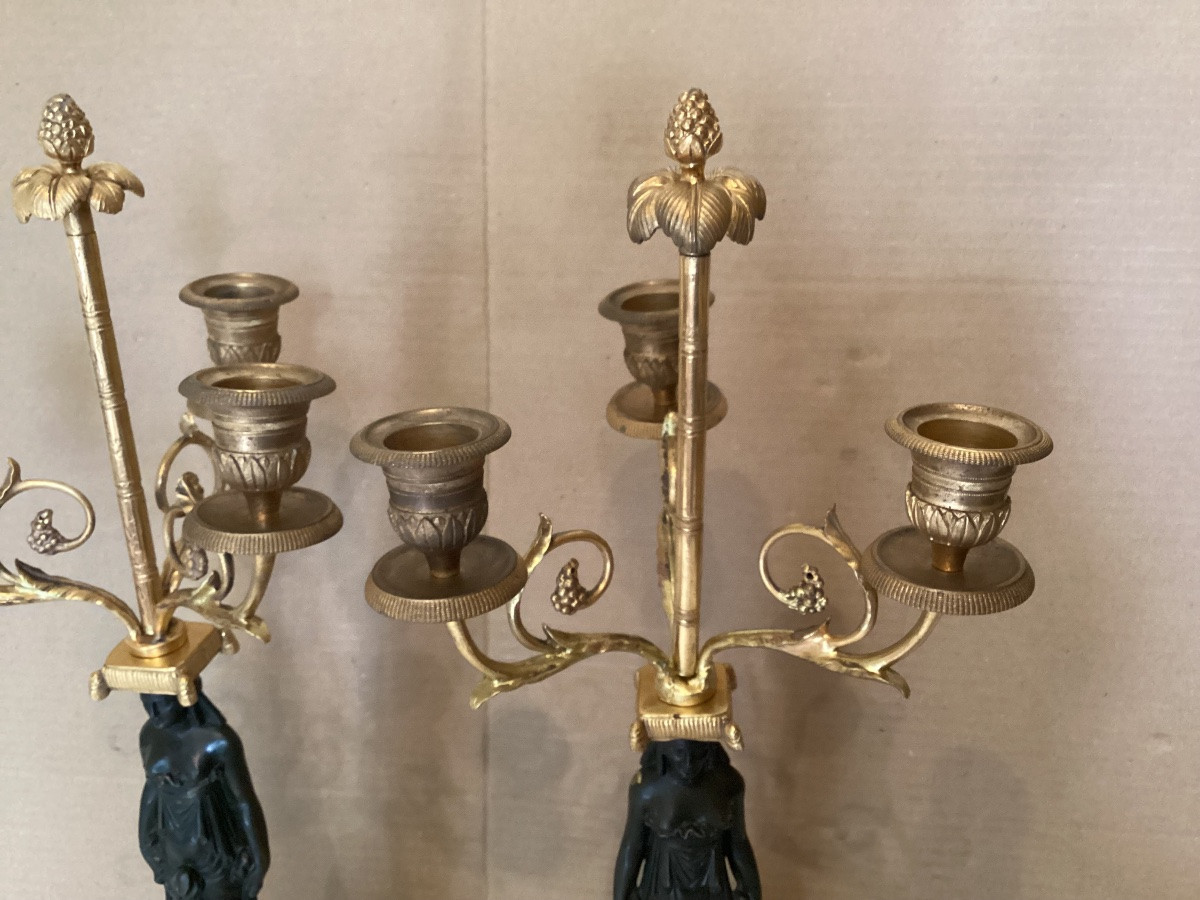 Pair Of Empire Candelabras -photo-3