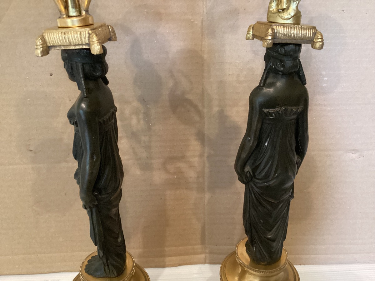 Pair Of Empire Candelabras -photo-5