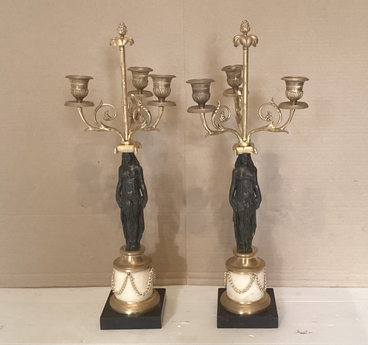 Pair Of Empire Candelabras 
