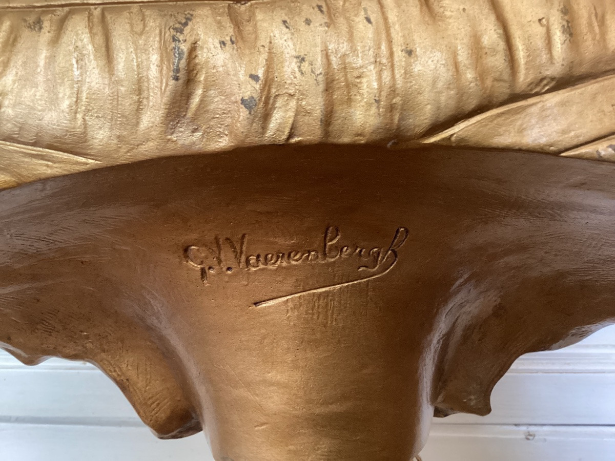 Signed Bust Of A Woman -photo-8