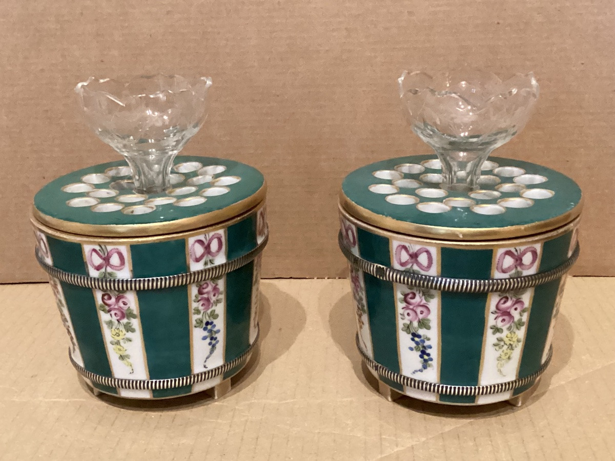 Paire de bouquetières Sèvres-photo-2