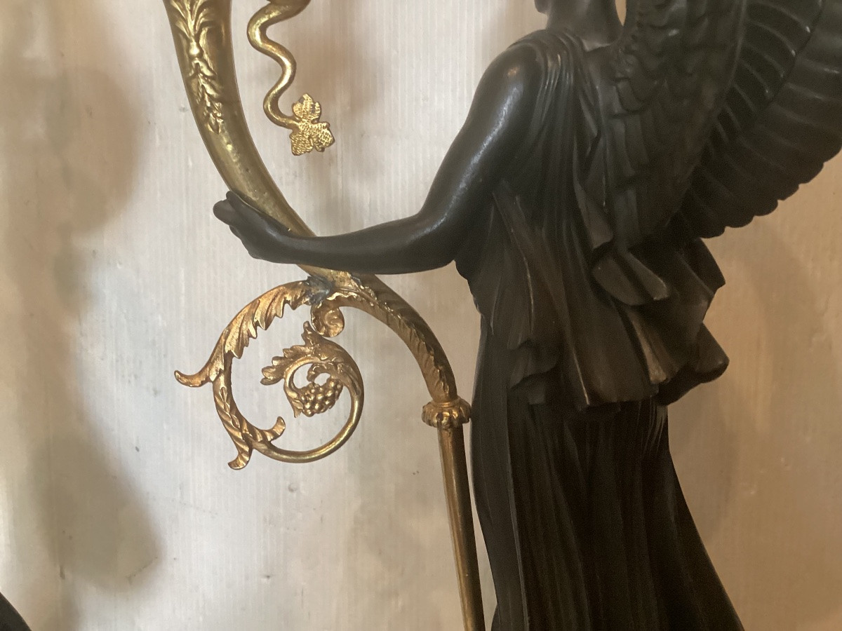 Candélabres Empire aux femmes ailées -photo-6