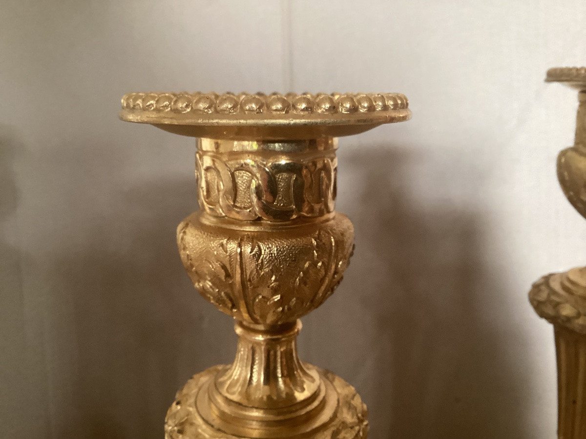 Meeting Of Four 18th Century Candlesticks -photo-3
