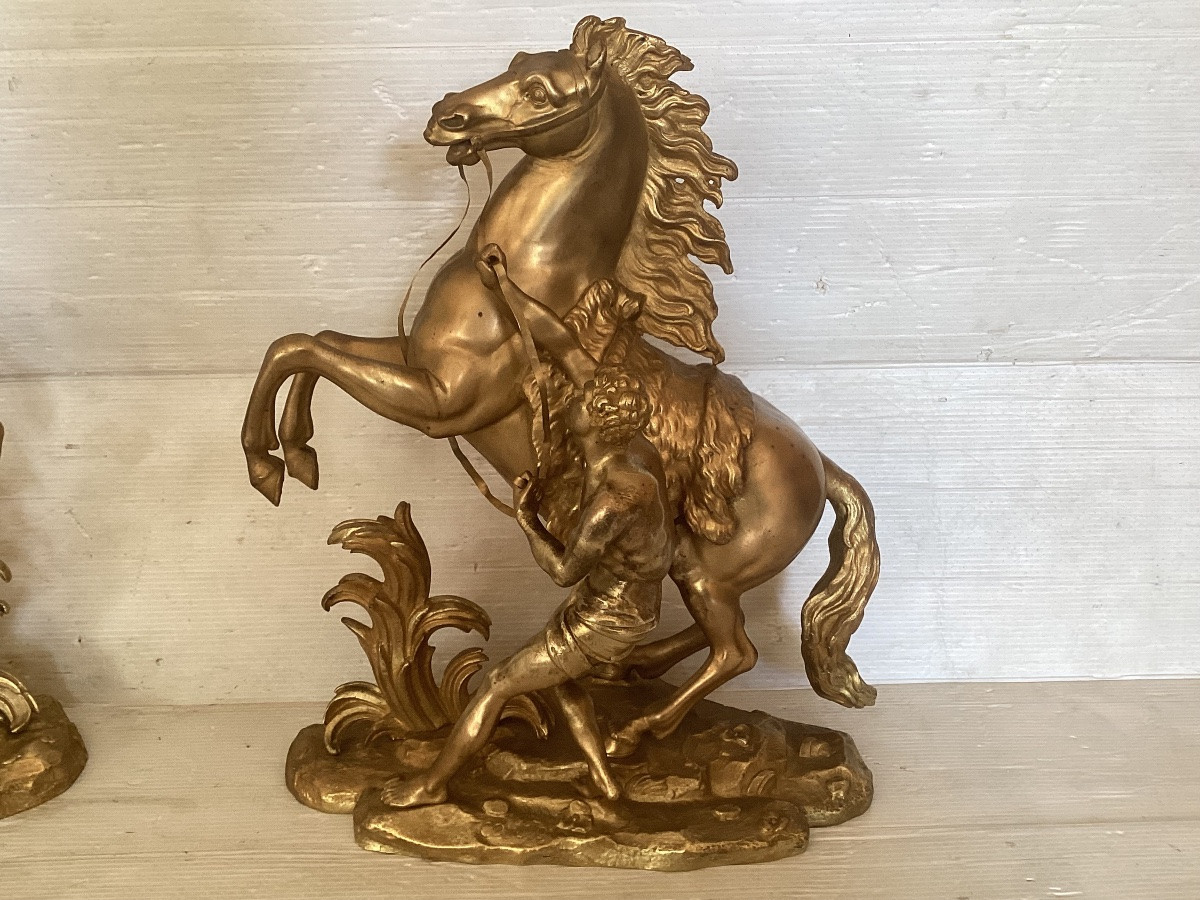 The Horses Of Marly, Gilded Bronze -photo-3