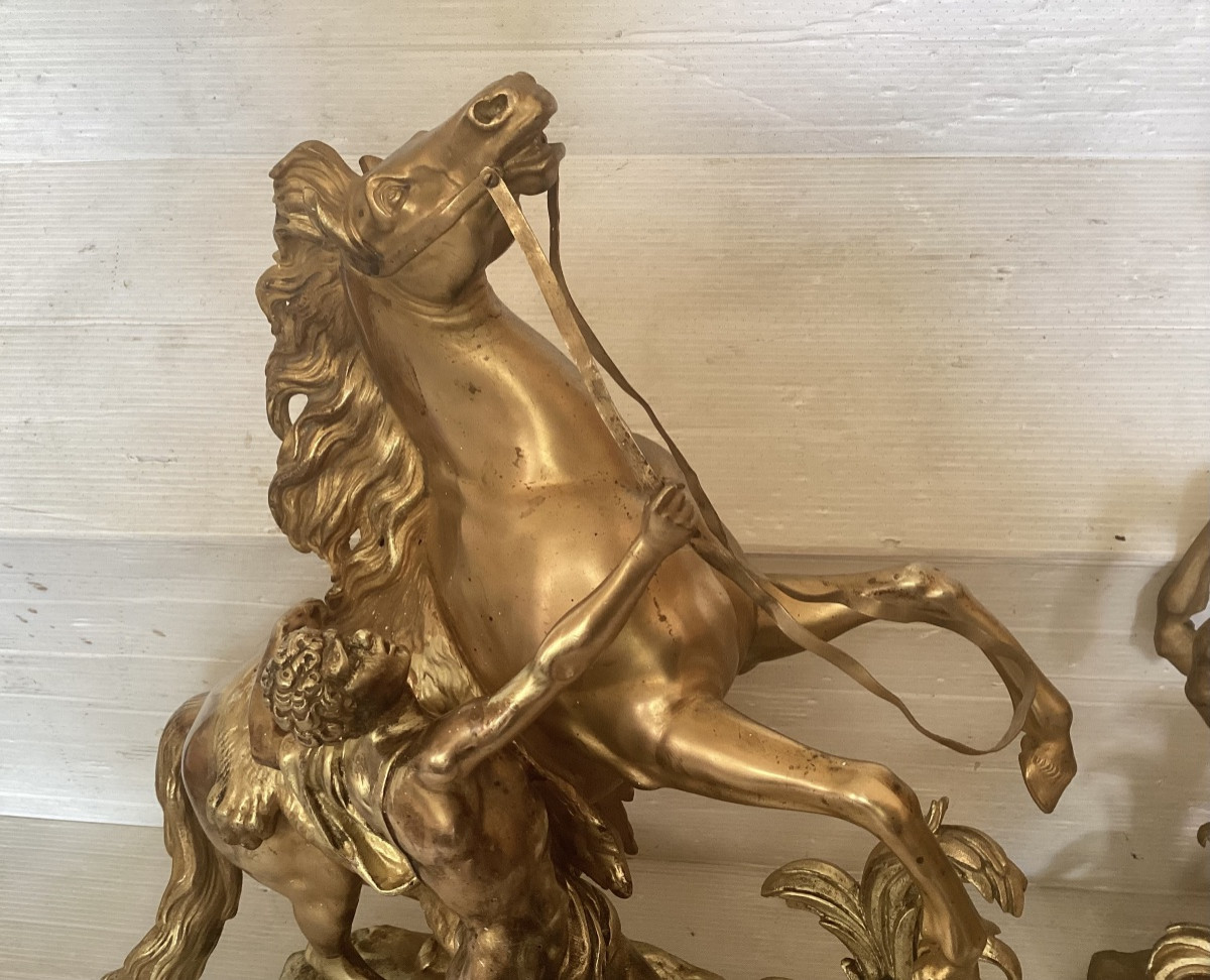 The Horses Of Marly, Gilded Bronze -photo-3