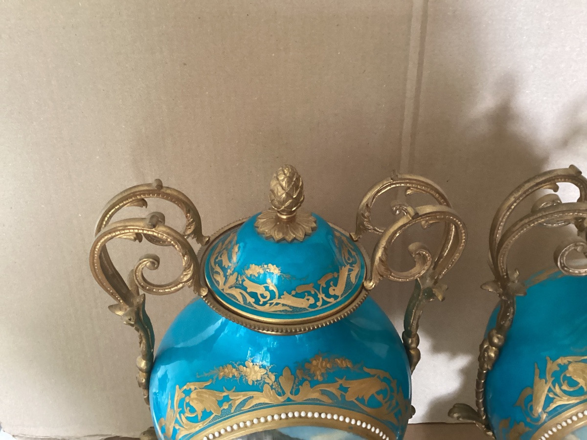 Paire de vases montés 19ème -photo-2