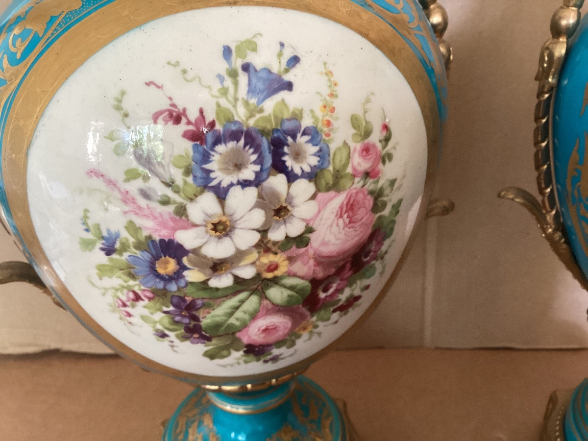 Paire de vases montés 19ème -photo-4