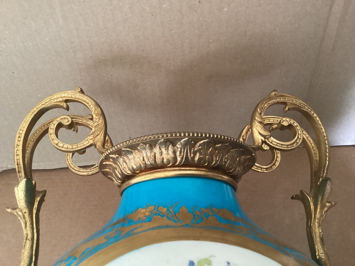 Paire de vases montés 19ème -photo-7