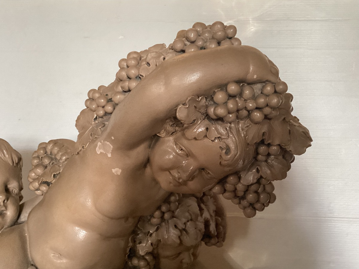 Importante terre cuite signée -photo-2