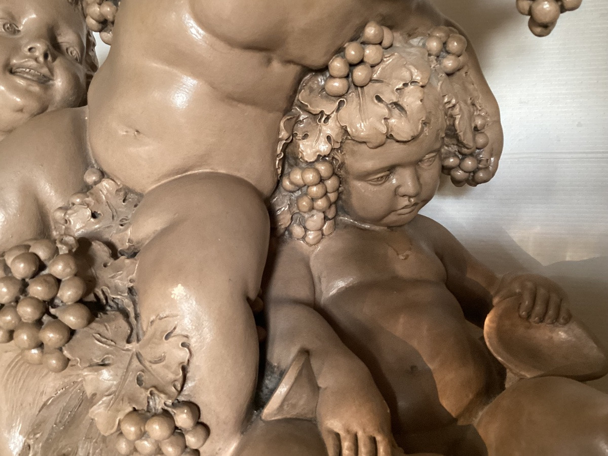 Importante terre cuite signée -photo-4