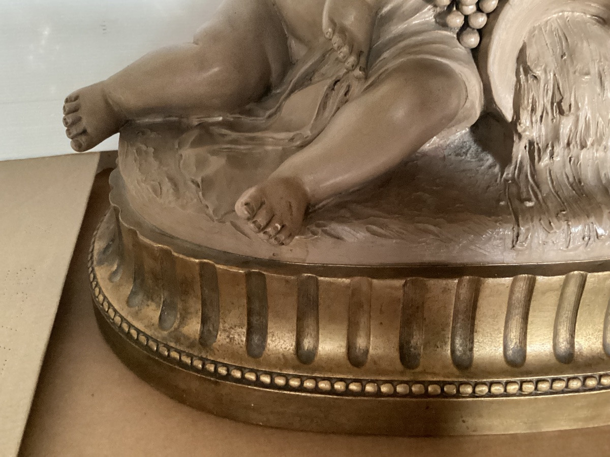 Importante terre cuite signée -photo-1