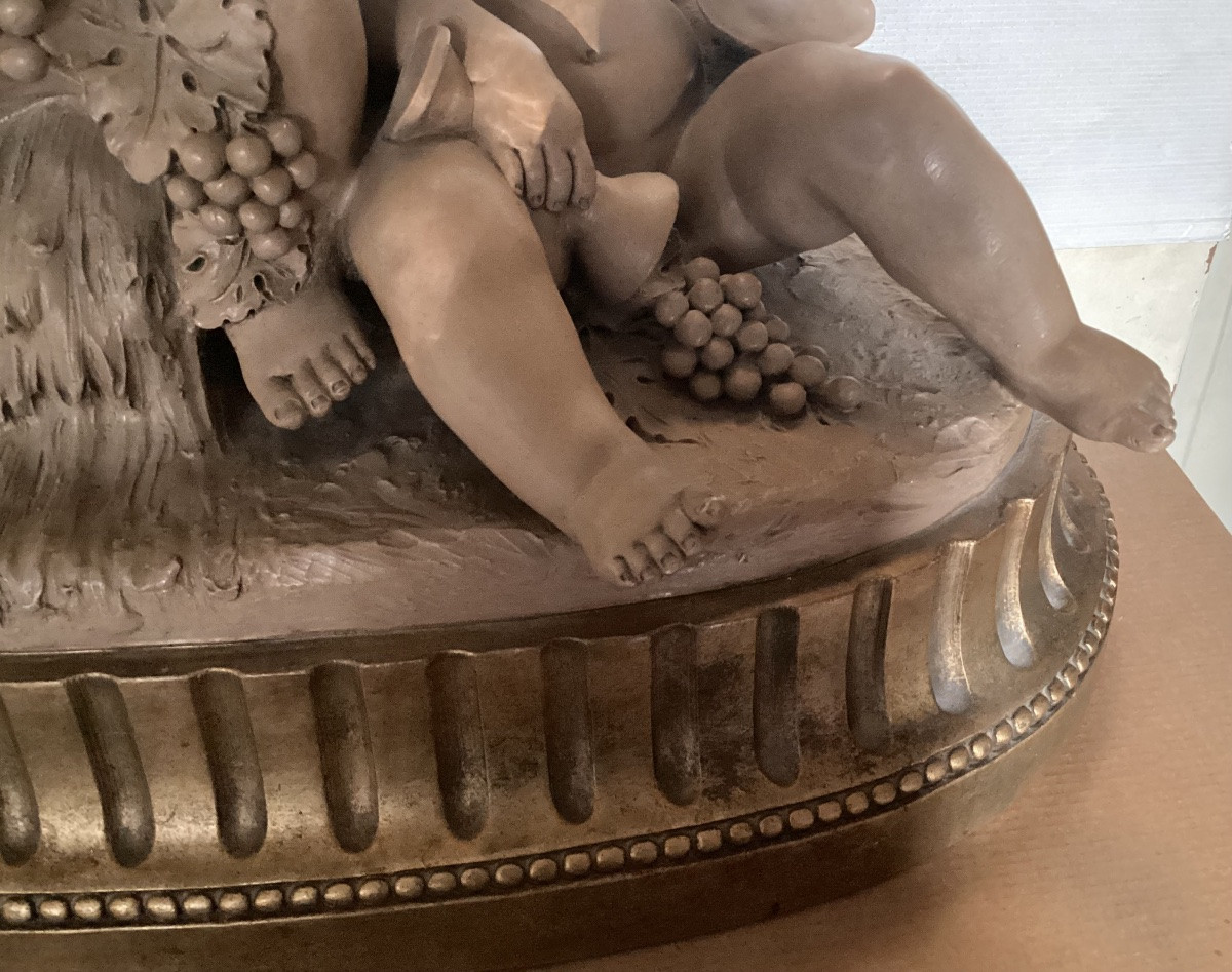 Importante terre cuite signée -photo-2