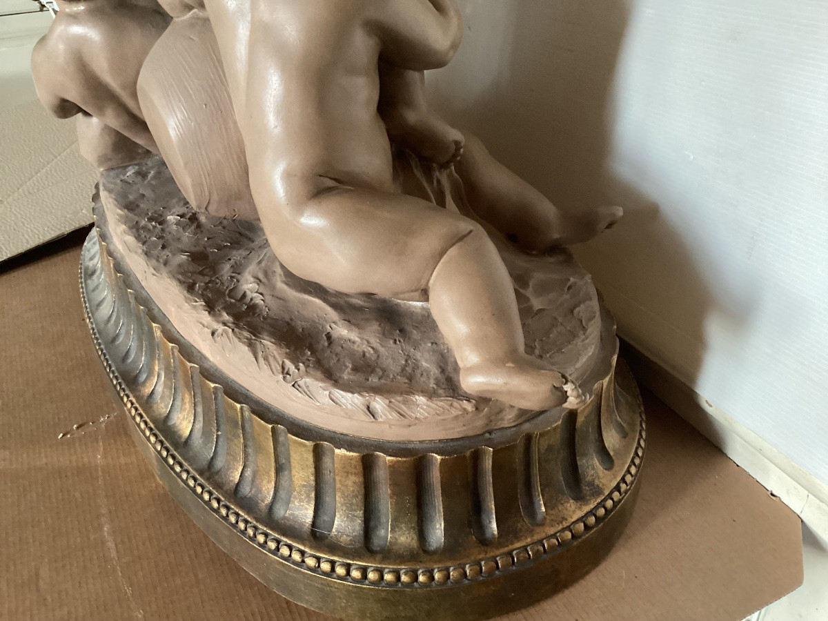 Importante terre cuite signée -photo-7