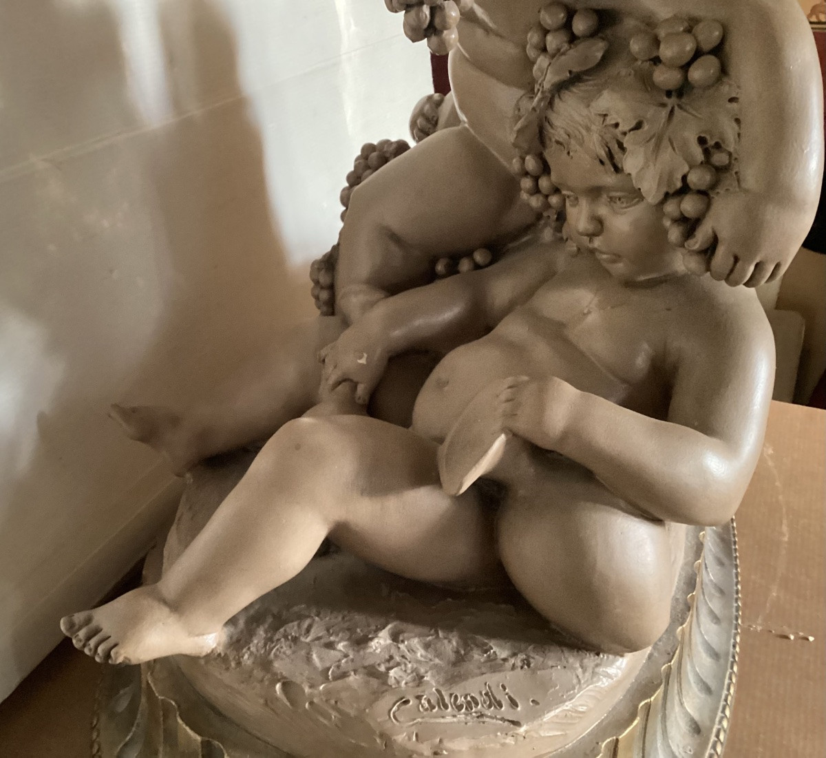 Importante terre cuite signée -photo-8