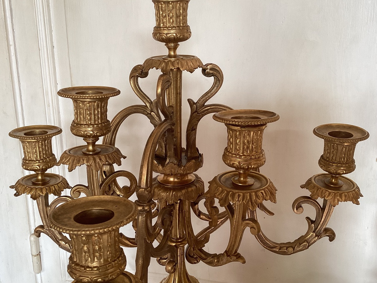 Importante garniture de cheminée Louis XVI -photo-4