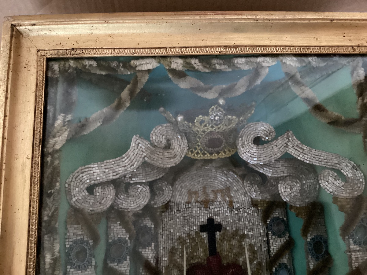 Autel au cœur sacré en perles de Lunéville -photo-2