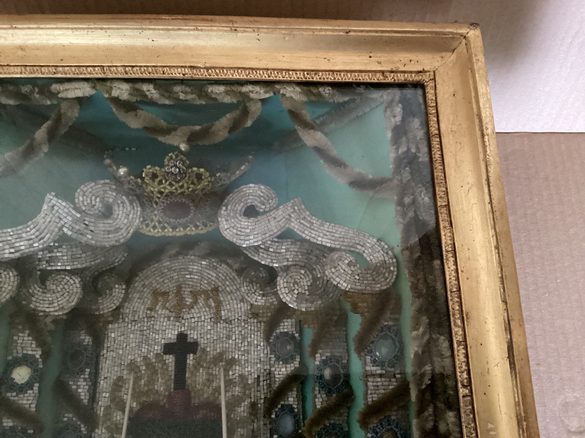 Autel au cœur sacré en perles de Lunéville -photo-3