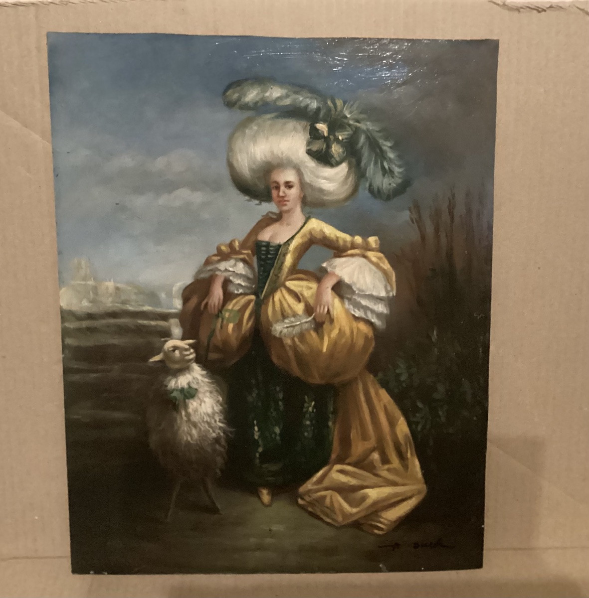 19th Century Copper Painting -photo-2