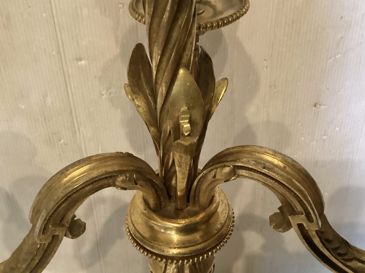 Paire de candélabres 18ème -photo-3