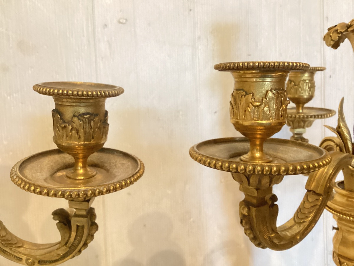 Paire de candélabres 18ème -photo-5
