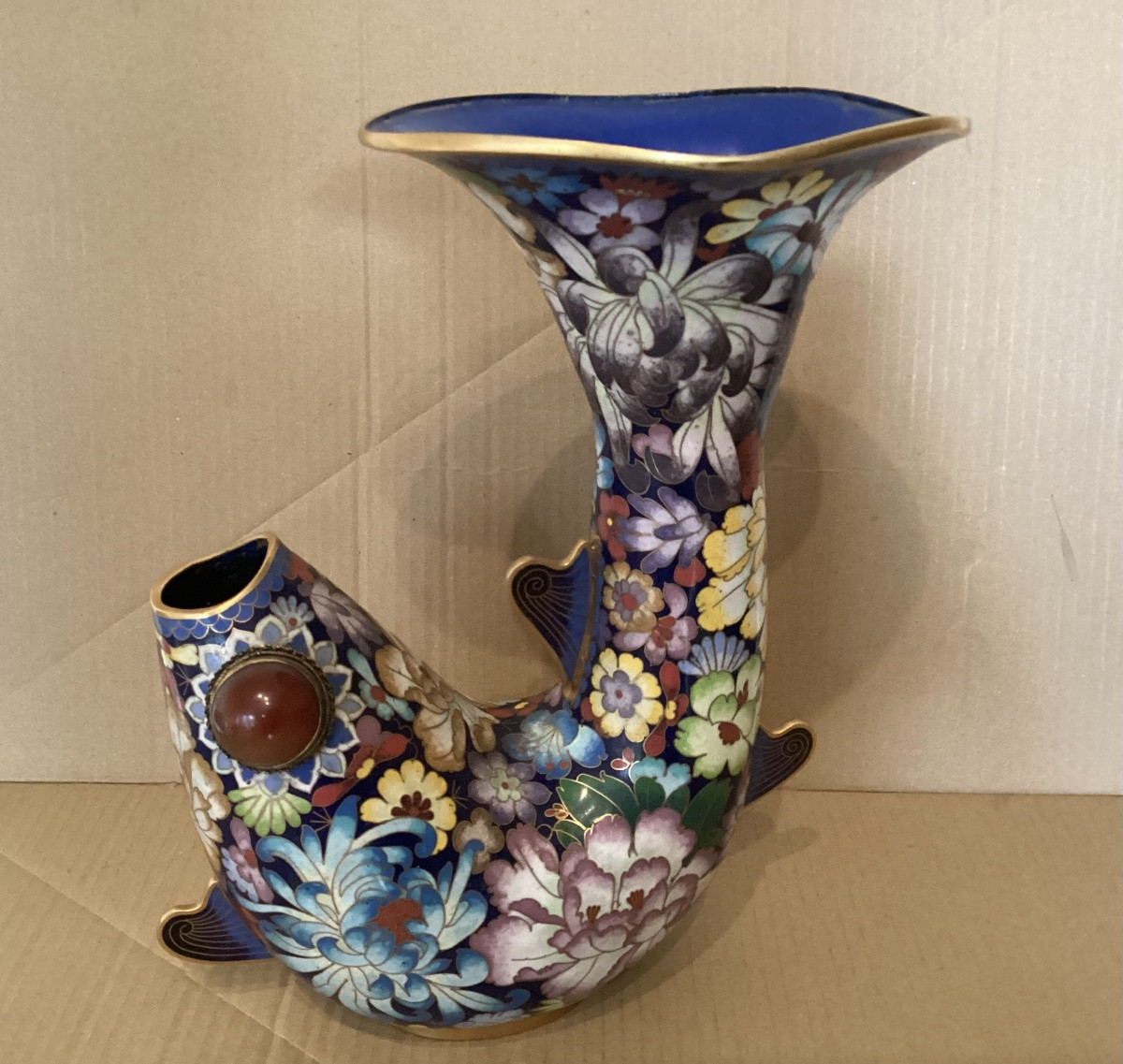 Vase en émaux cloisonnés -photo-4