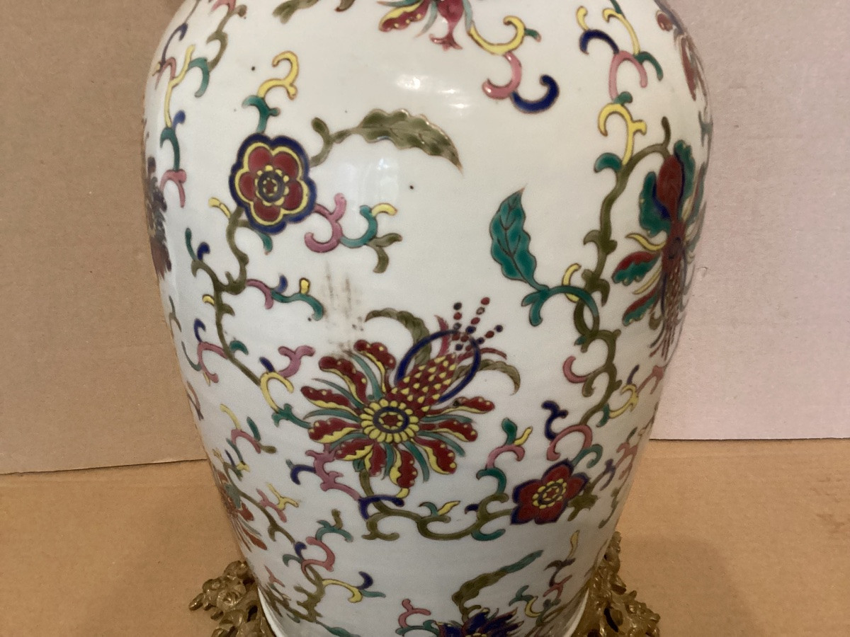 Vase monté Chine 19ème -photo-1
