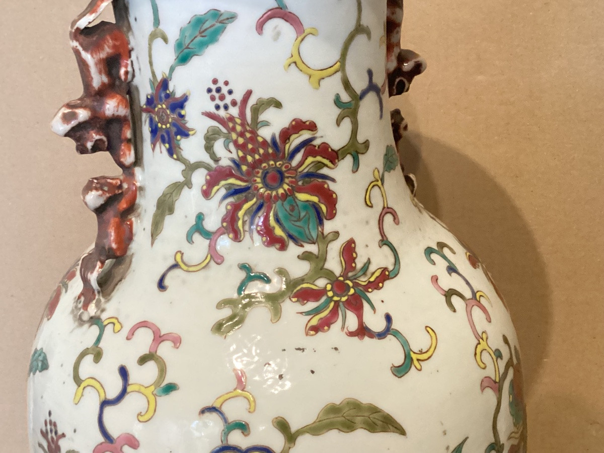 Vase monté Chine 19ème -photo-6
