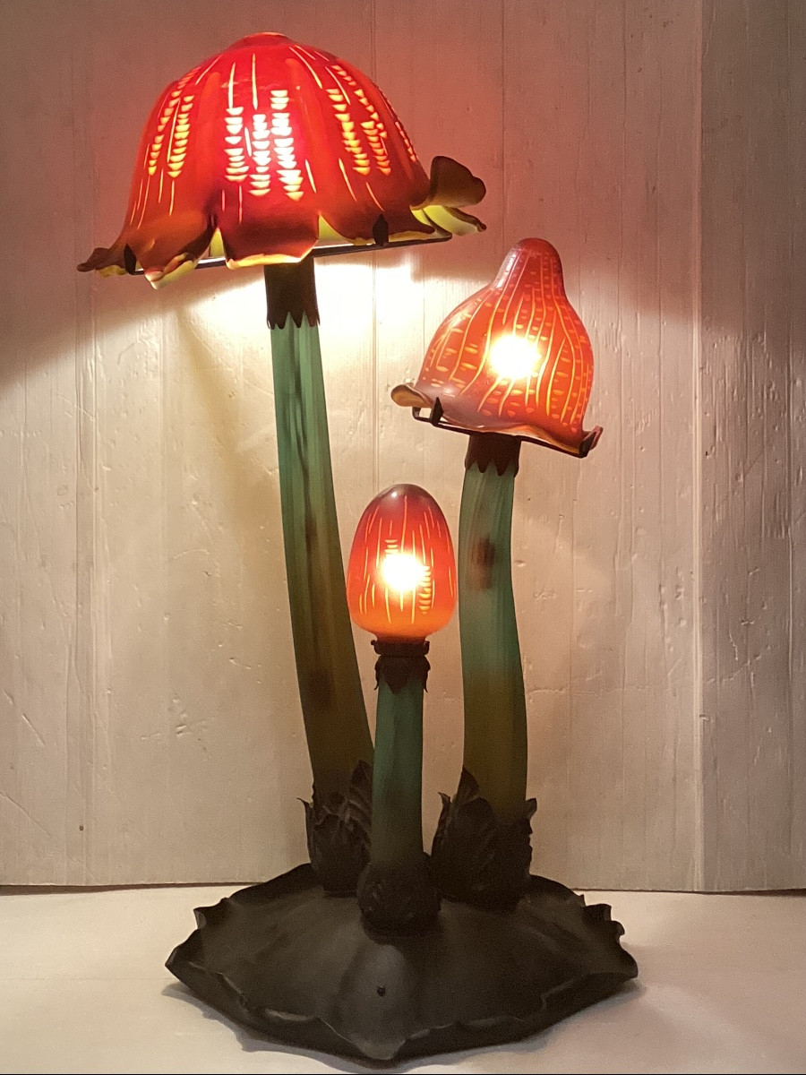 Coprins Lamp, Signed 