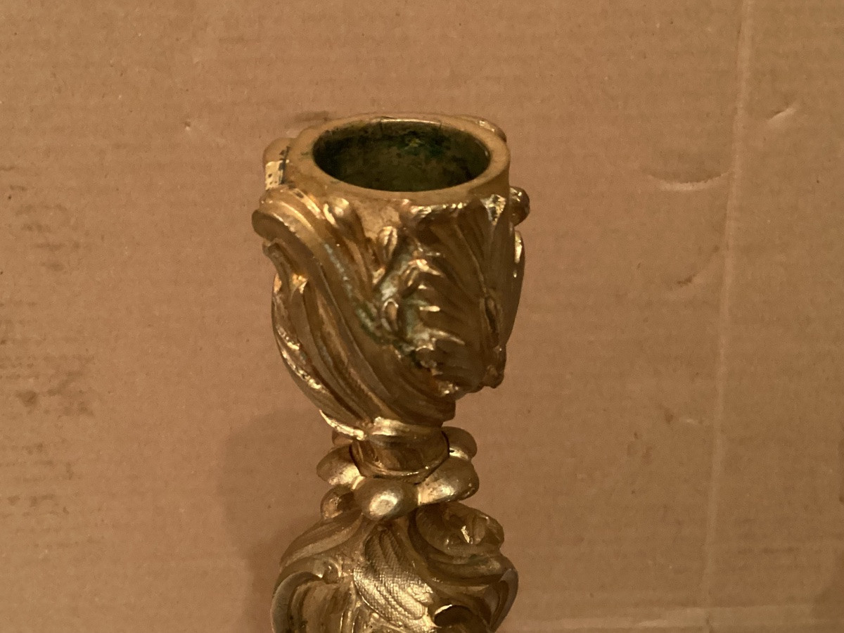 Pair Of Louis XV Candlesticks-photo-3