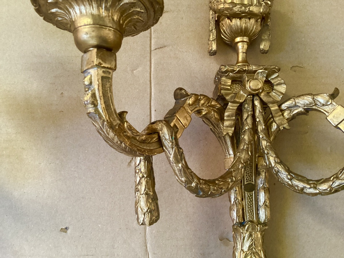 Paire d’appliques Louis XVI -photo-2