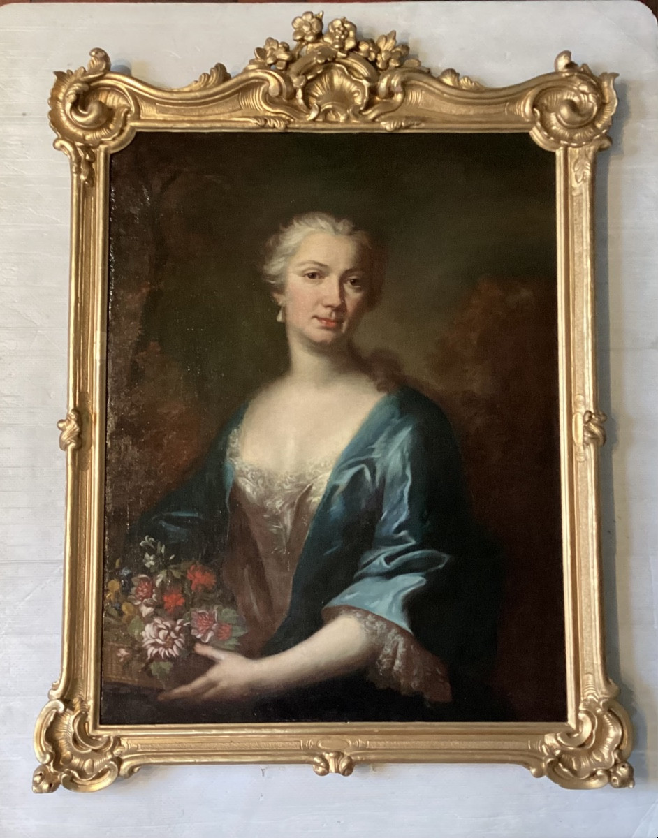 Portrait de dame de qualité Louis XV 