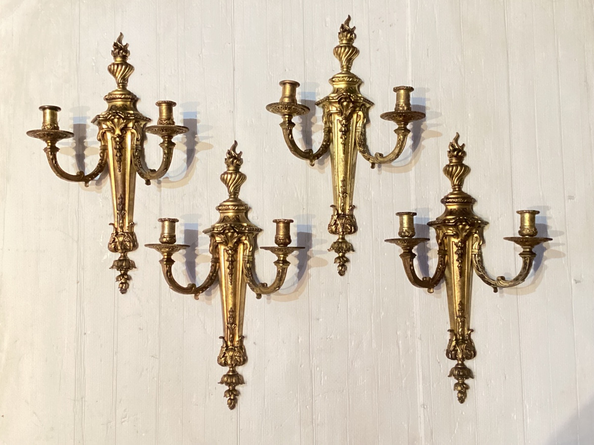 Set Of Four Louis XIV Wall Lights 