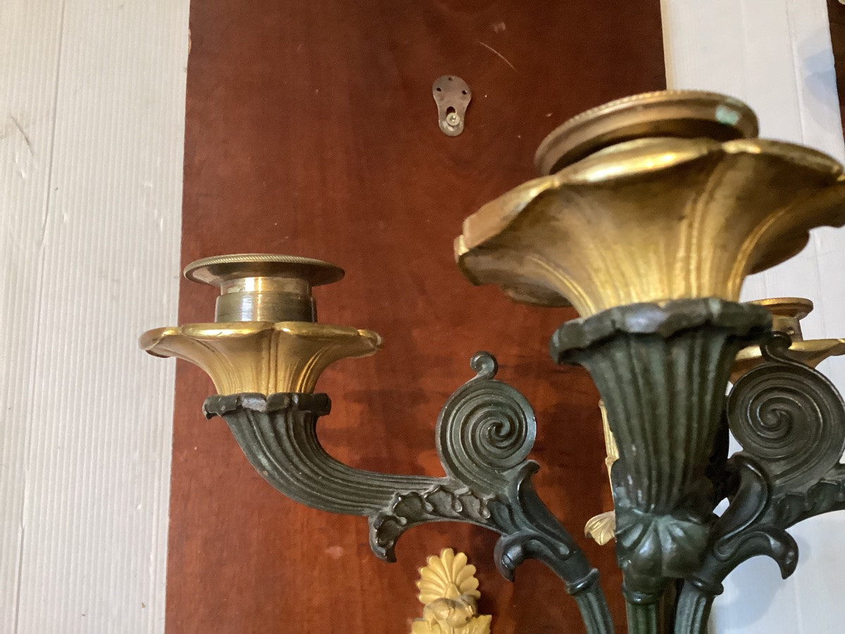 Pair Of Restoration Period Wall Sconces -photo-4